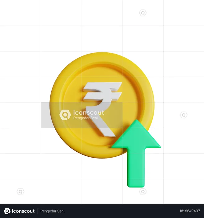 Taxa de rupia alta  3D Icon