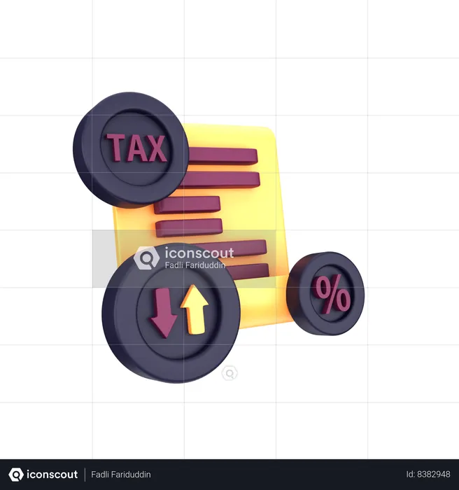 Taxas de imposto  3D Icon