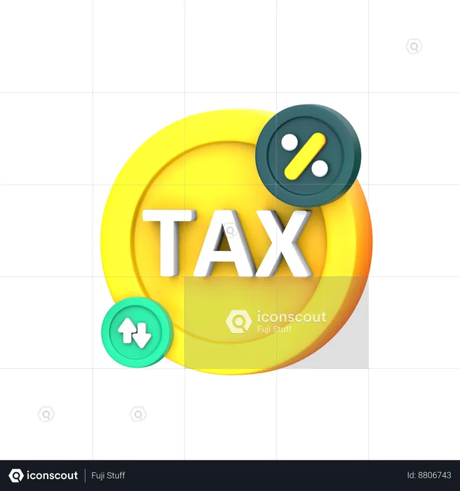 Taxas de imposto  3D Icon