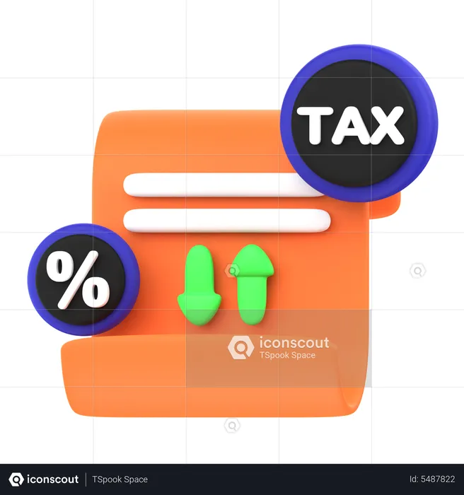 Taxas de imposto  3D Icon