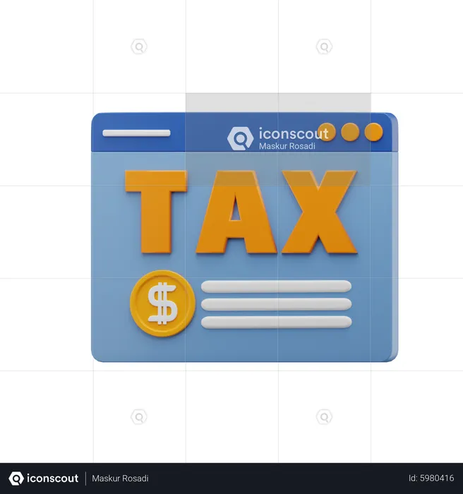 Taxation Website  3D Icon