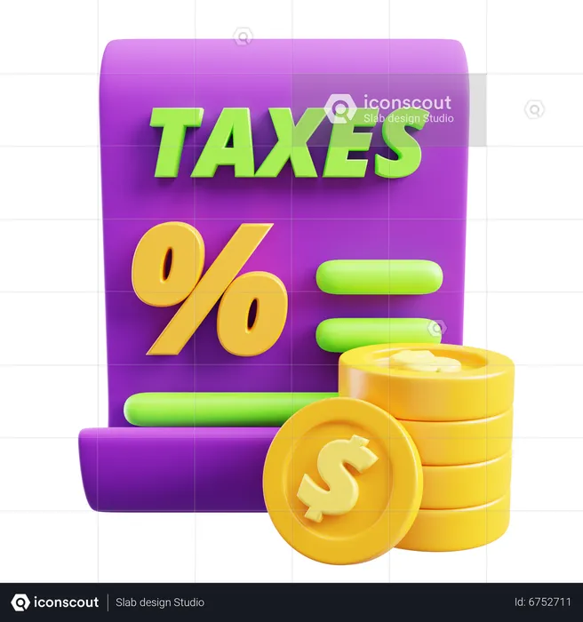 Taxes Payment  3D Icon