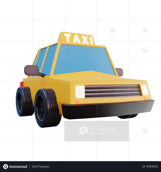 Taxi  3D Icon