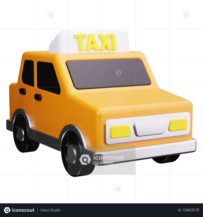 Taxi  3D Icon