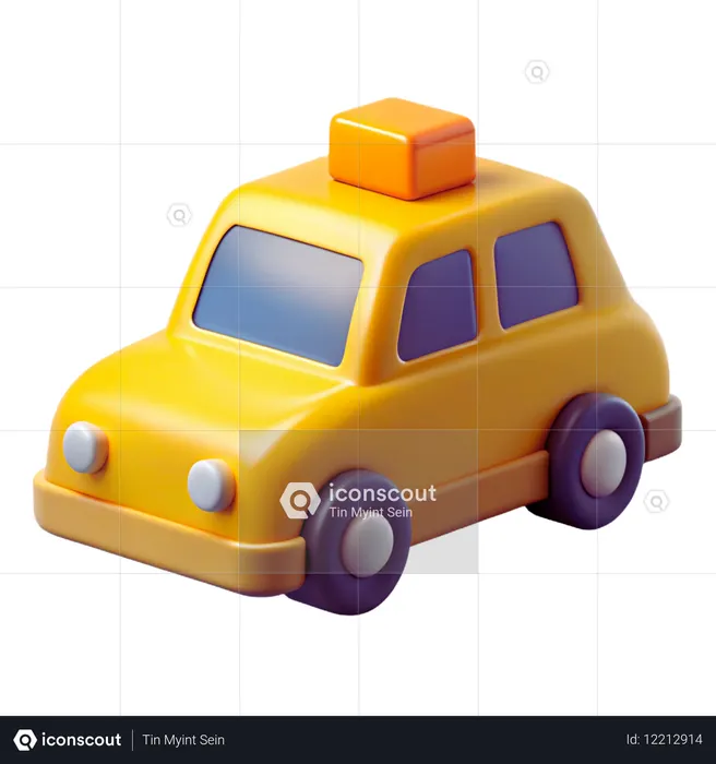 Taxi  3D Icon