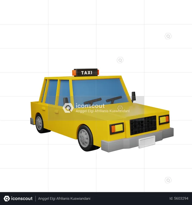 Taxi  3D Icon