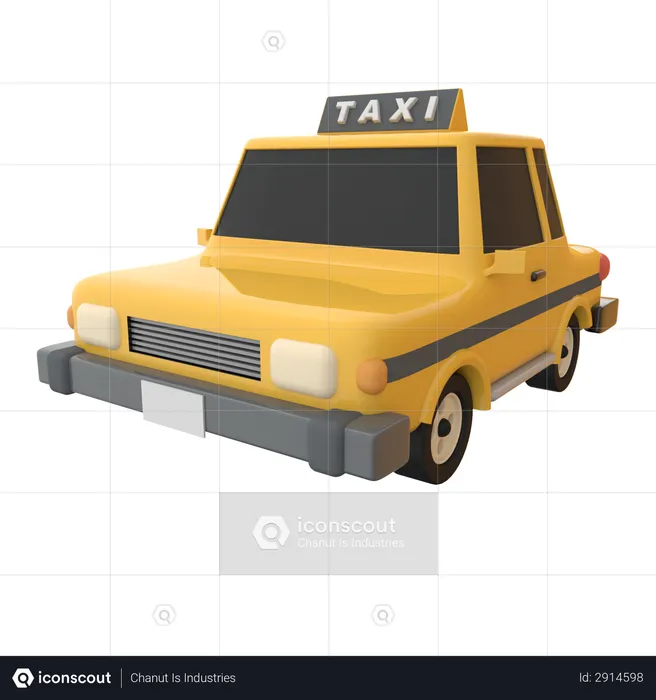 Taxi  3D Illustration