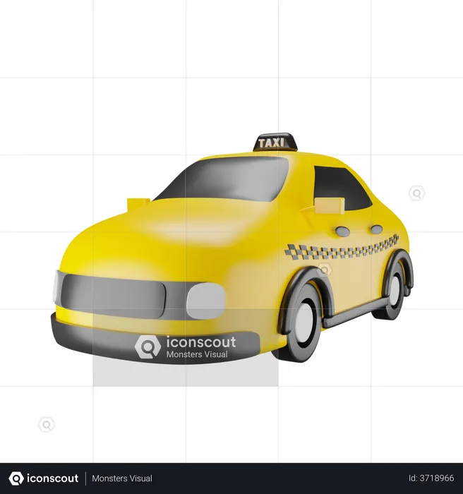Taxi  3D Illustration