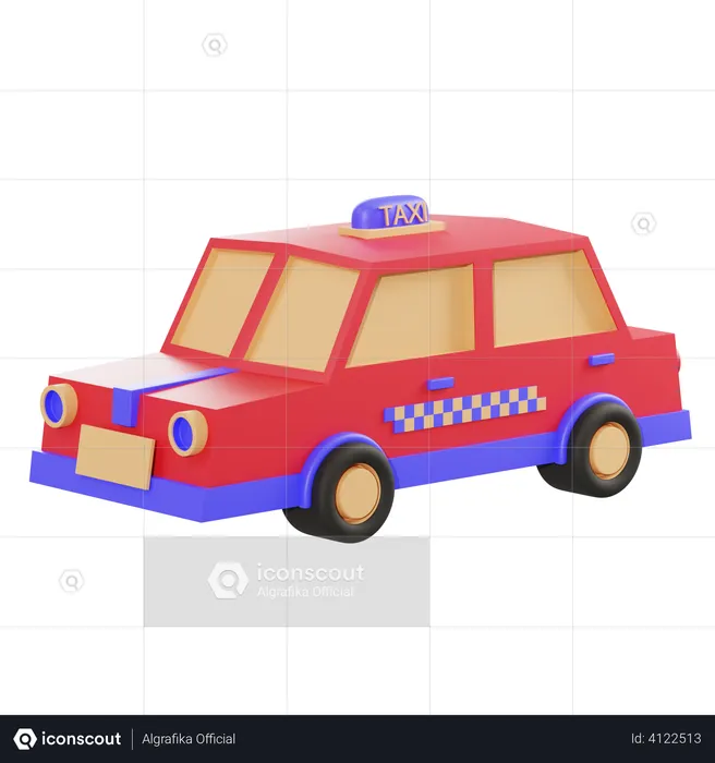 Taxi  3D Illustration