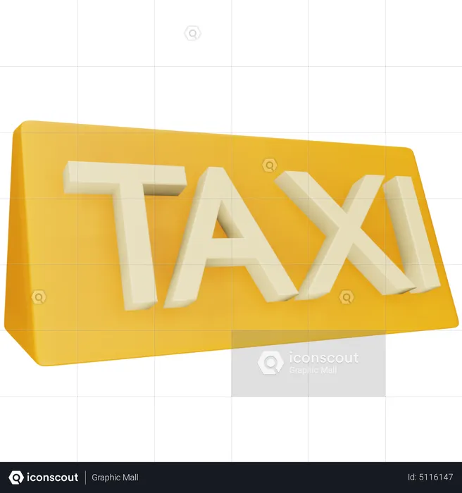 Taxi  3D Icon