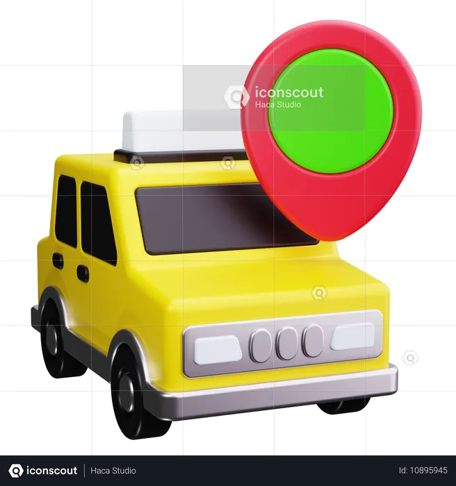 Taxi Location  3D Icon