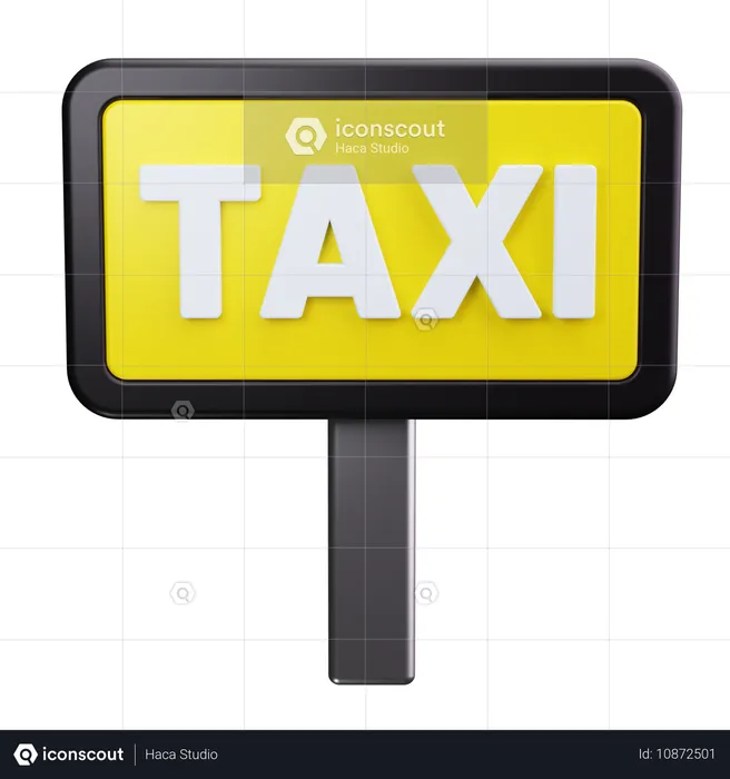 Taxi Parking  3D Icon