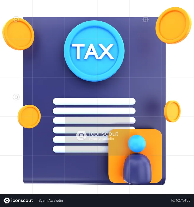 Taxpayer Identification Number  3D Icon