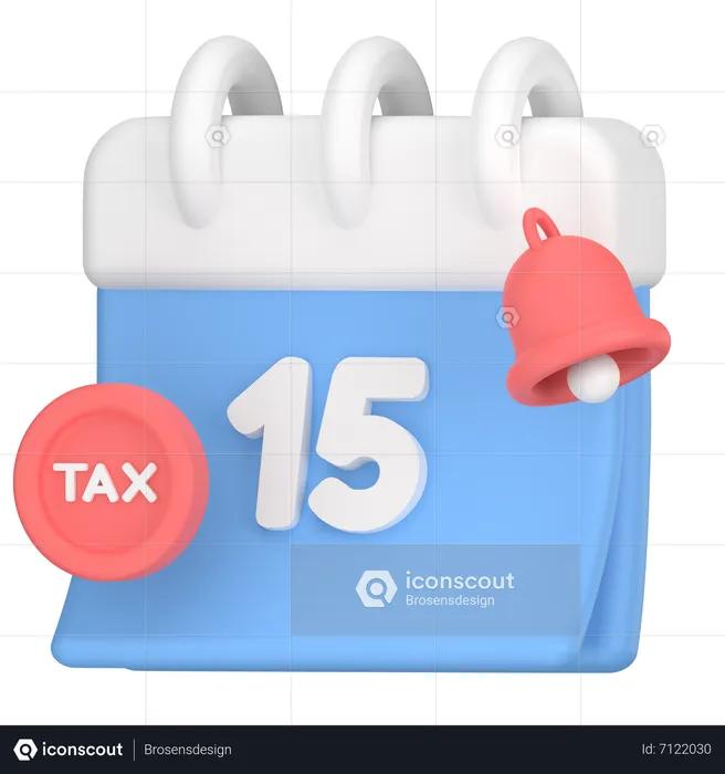 Taxpaying calendar  3D Icon