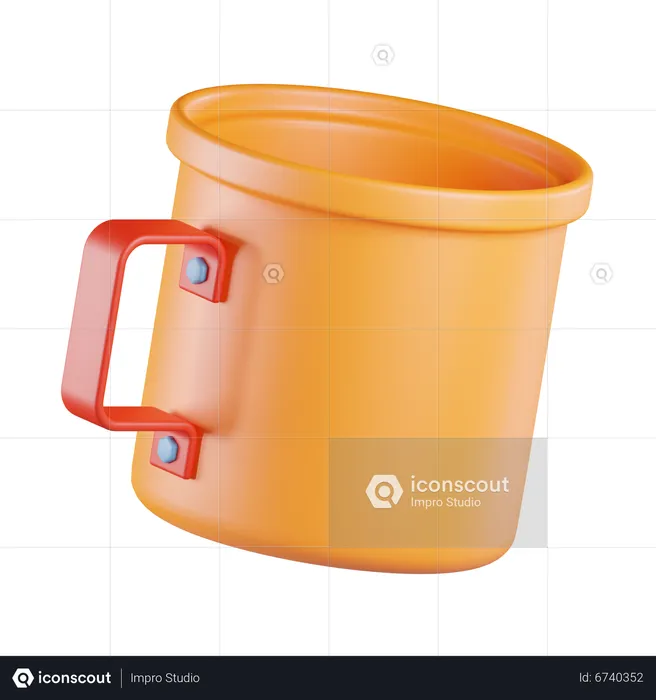 Taza del acero  3D Icon