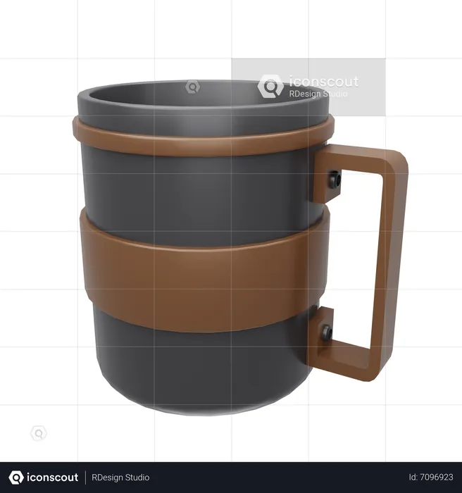 Taza del acero  3D Icon