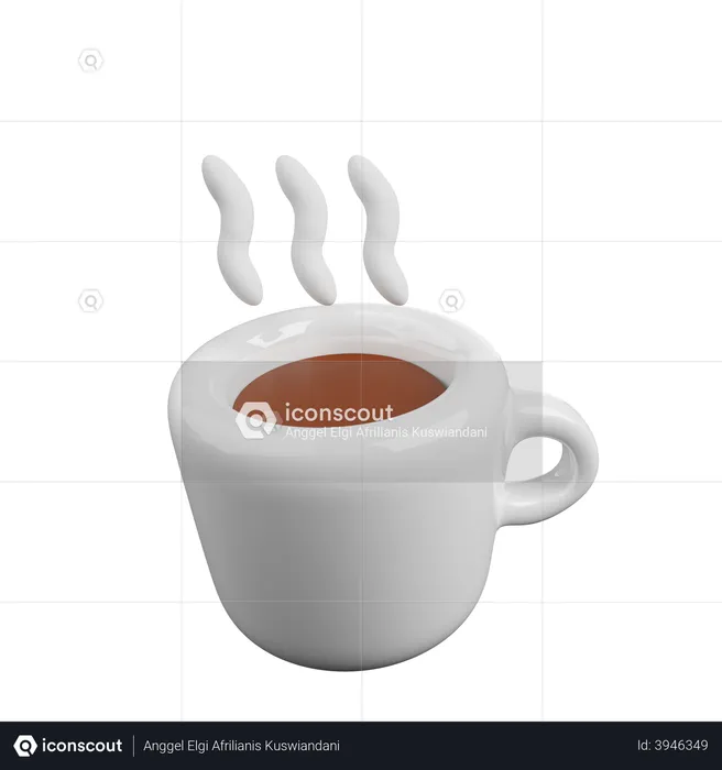 Taza de chocolate caliente  3D Illustration