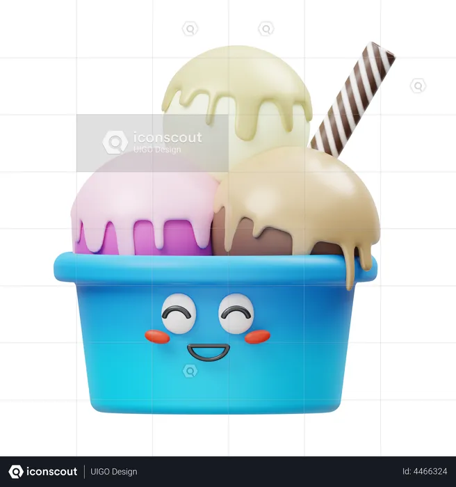 Copa de helado  3D Illustration