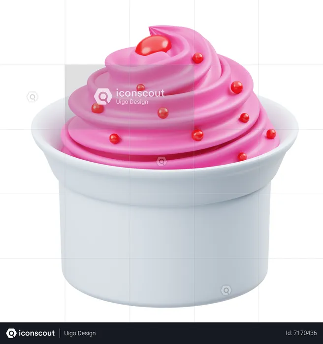 Copa de helado  3D Icon