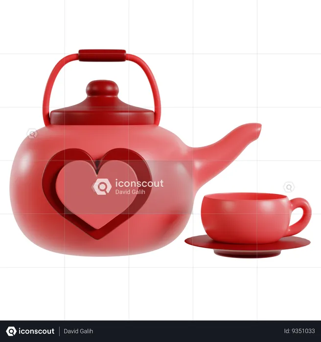 Regalo de amor de madre de taza de té  3D Icon