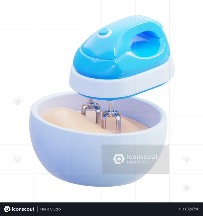 Tazón de batidora de mano eléctrica  3D Icon