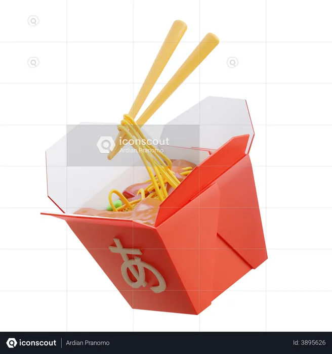 Tazón de fideos  3D Illustration