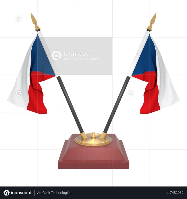 Tchèque Flag 3D Icon