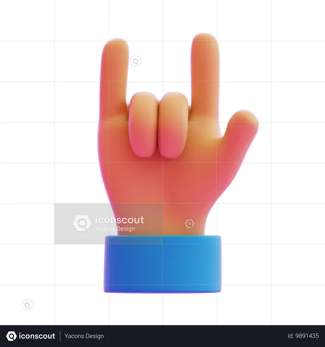 Te amo firmar gesto con la mano  3D Icon