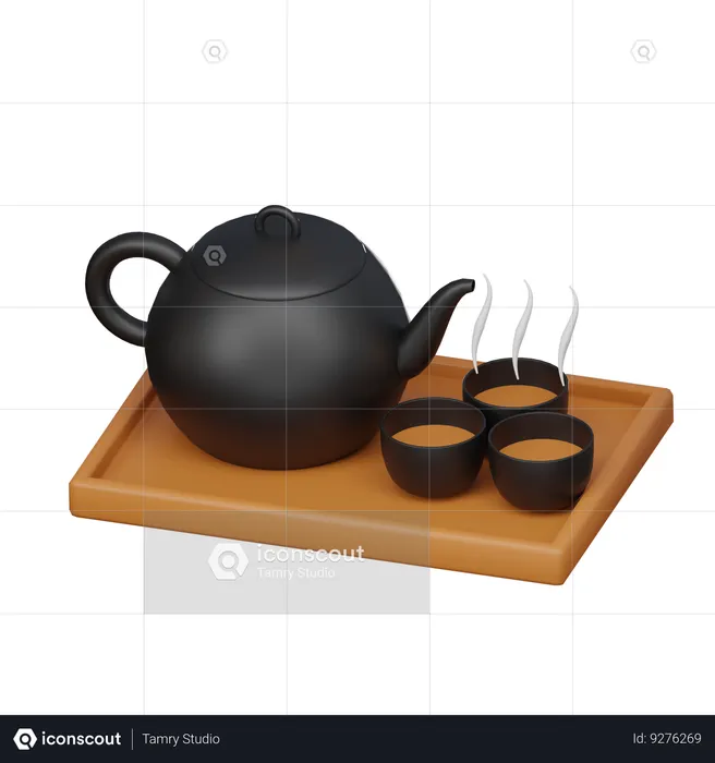 Tea Set  3D Icon