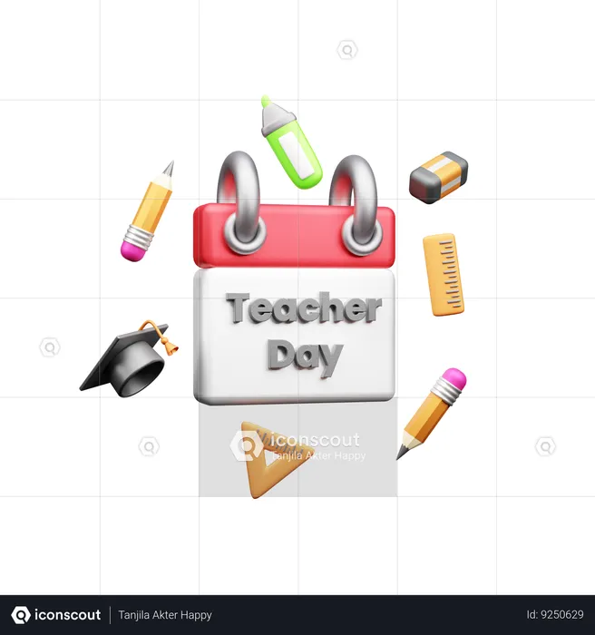 Teacher Day  3D Icon