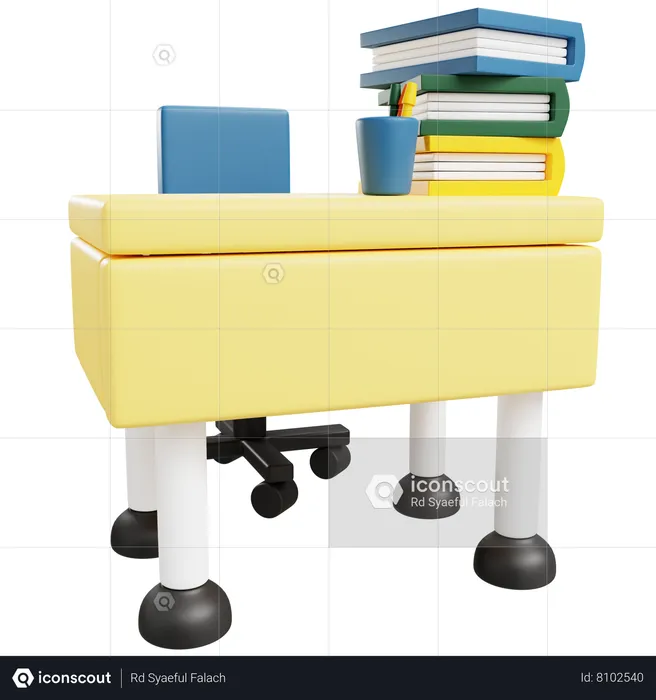 Teacher Desk  3D Icon