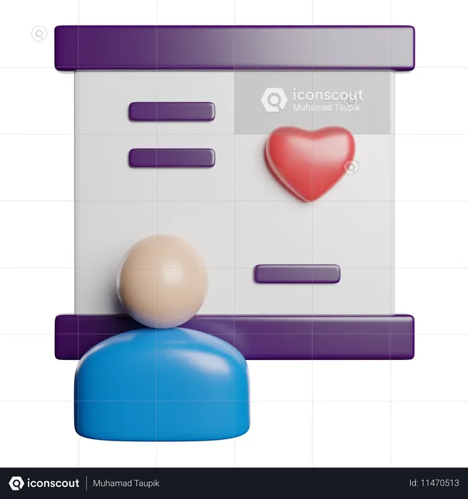 Teaching  3D Icon