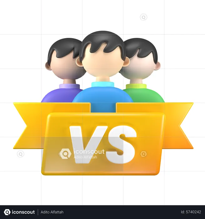 Team Battle  3D Illustration