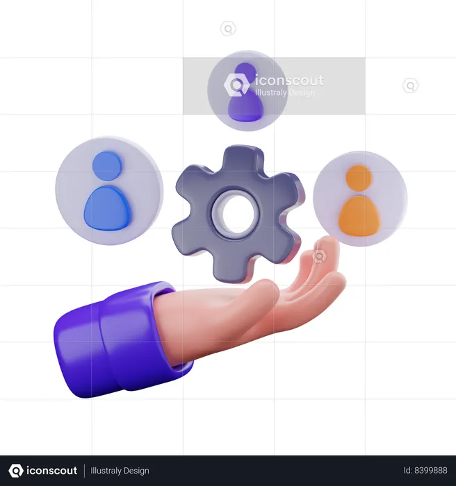 Team Collaboration  3D Icon