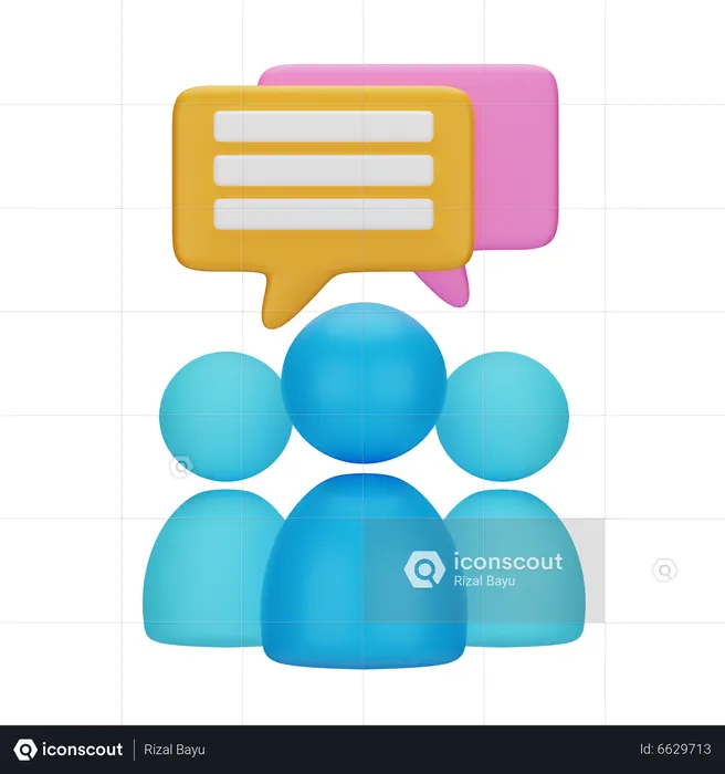 Team Discussion  3D Icon