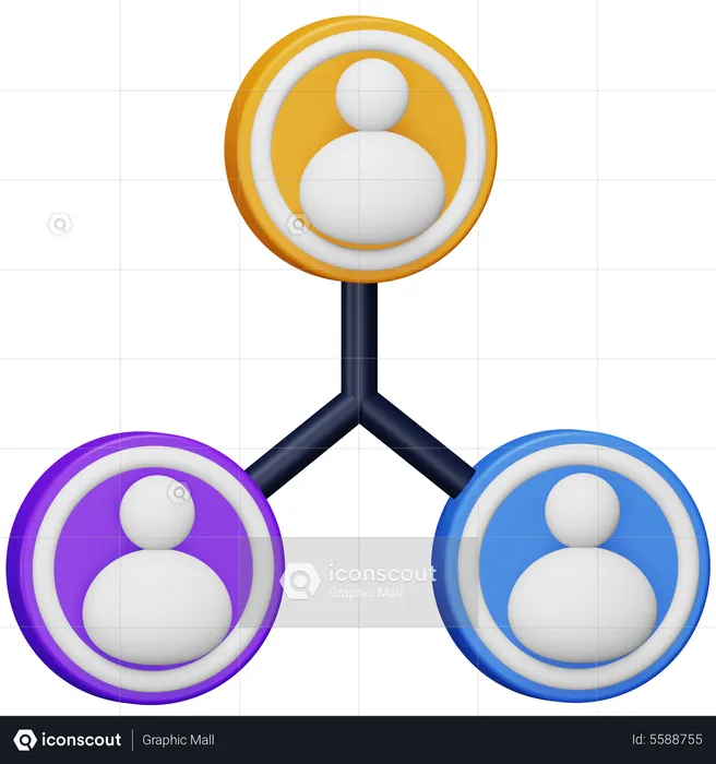 Team Flowchart  3D Icon