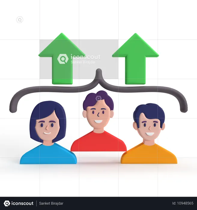 Team Growth  3D Icon