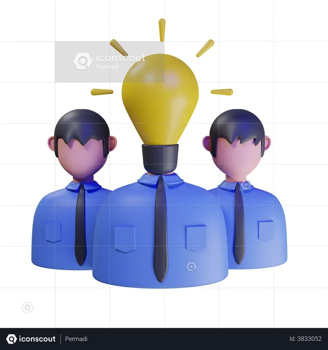 Team Idea  3D Illustration