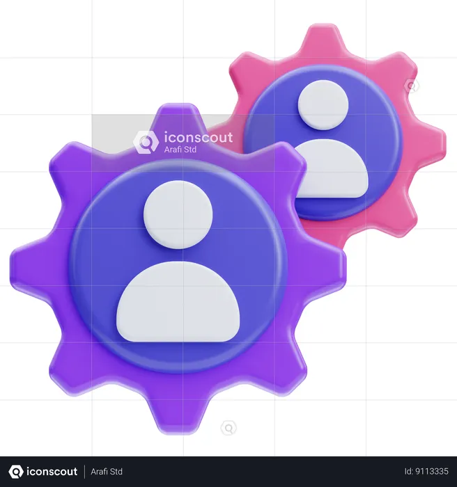 Team management  3D Icon