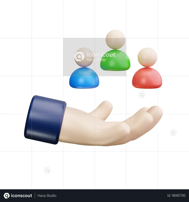 Team Management  3D Icon