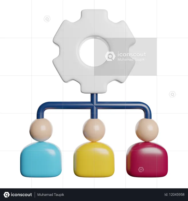 Team Management  3D Icon