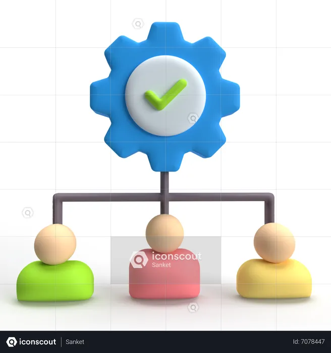 Team Management  3D Icon