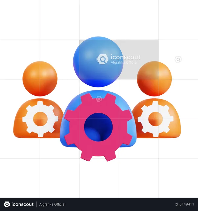 Team Management  3D Icon