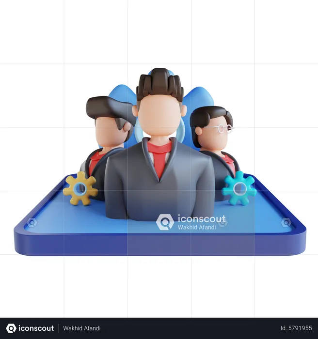 Team Management  3D Icon