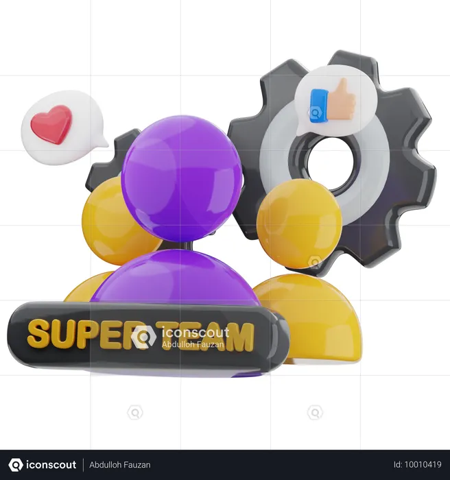 Team Management  3D Icon