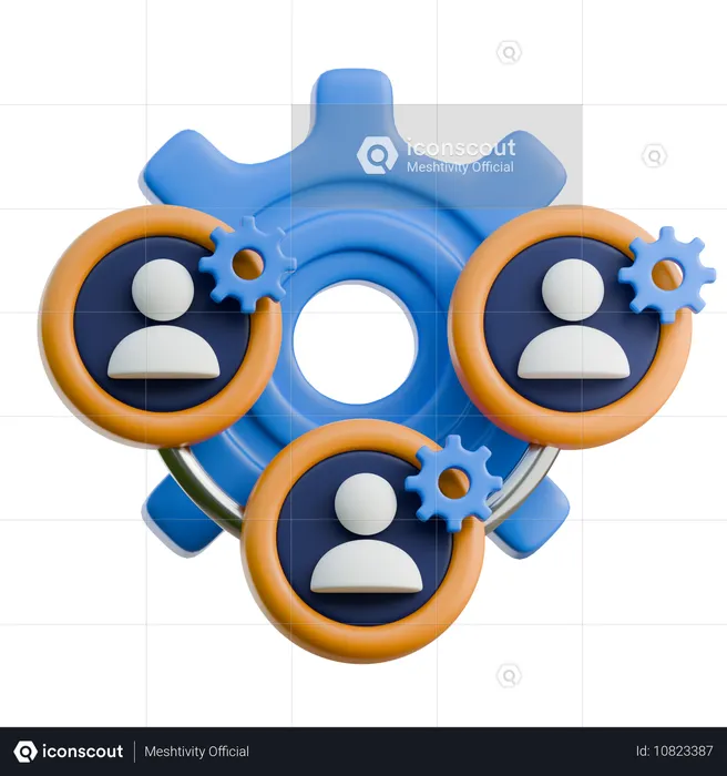 Team Management  3D Icon