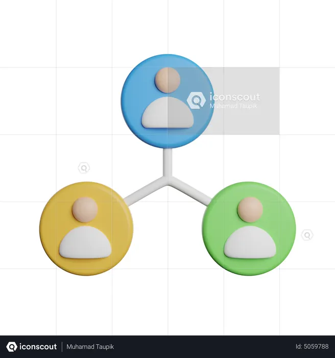 Team Network  3D Icon