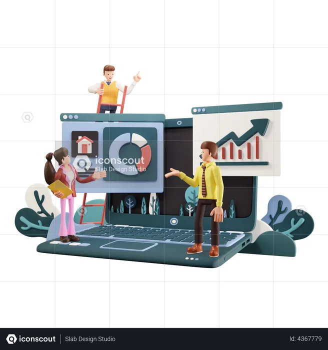 Teamwork  3D Illustration