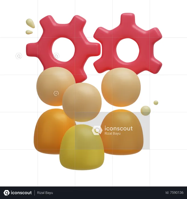 Teamwork  3D Icon