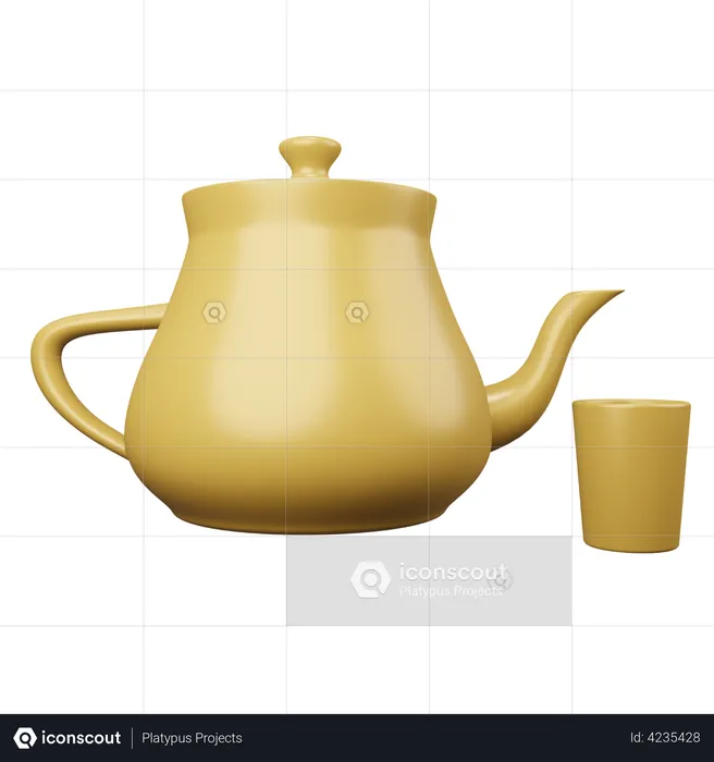Teapot  3D Illustration